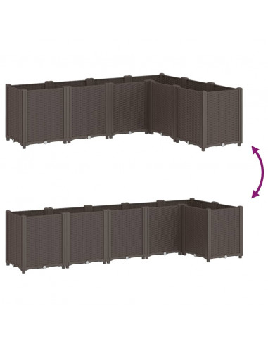 Fioriera da Giardino Marrone 160x120x53 cm in PP