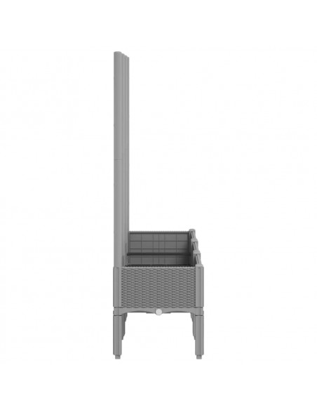 Fioriera Giardino con Traliccio Grigio Chiaro 120x40x142 cm PP