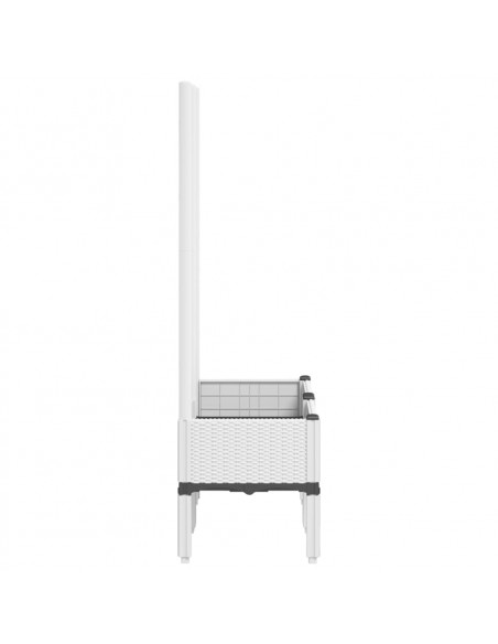 Fioriera da Giardino con Graticcio Bianco 80x40x142 cm PP