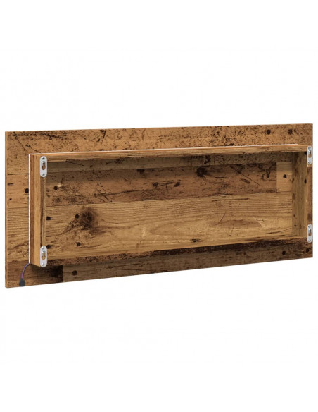 Specchio Bagno LED Legno Antico 100x8,5x37 cm Legno Multistrato