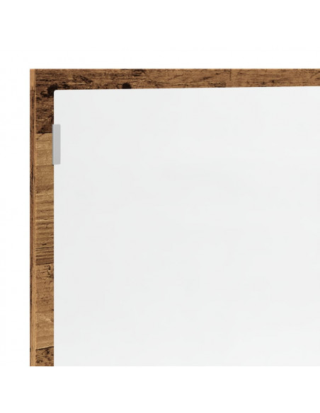 Specchio Bagno LED Legno Antico 100x8,5x37 cm Legno Multistrato