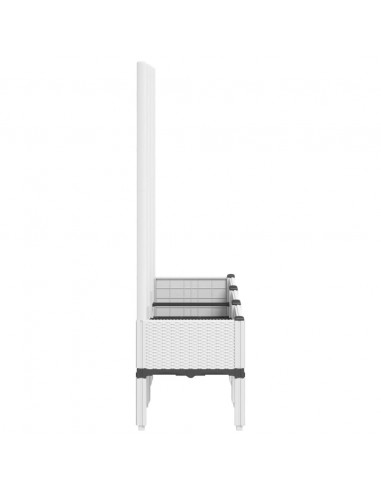 Fioriera da Giardino con Graticcio Bianco 120x40x142 cm PP