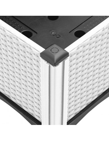 Fioriera da Giardino con Graticcio Bianco 120x40x142 cm PP