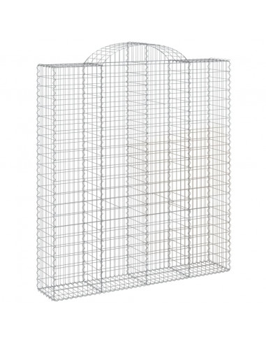 Cesti Gabbioni ad Arco 14 pz 200x50x220/240 cm Ferro Zincato