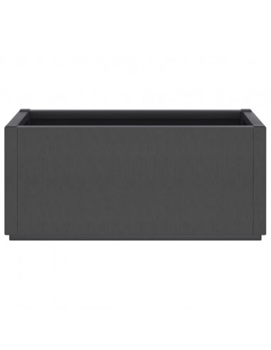 Fioriera da Giardino Grigio Scuro 80x36x35 cm in PP