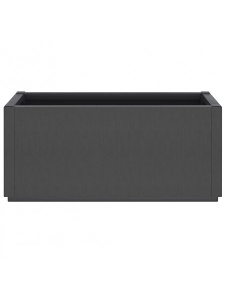 Fioriera da Giardino Grigio Scuro 80x36x35 cm in PP