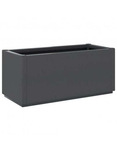 Fioriera da Giardino Grigio Scuro 80x36x35 cm in PP