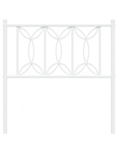 Testiera in Metallo Bianco 75 cm