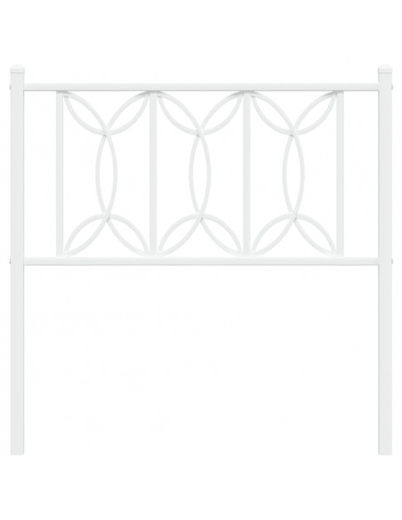 Testiera in Metallo Bianco 75 cm