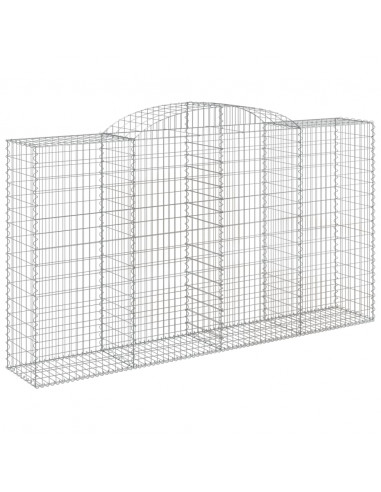 Cesti Gabbioni ad Arco 17 pz 300x50x160/180 cm Ferro Zincato
