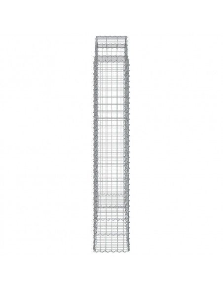 Cesti Gabbioni ad Arco 13 pz 200x50x220/240 cm Ferro Zincato