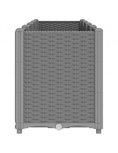 Fioriera da Giardino Grigio Chiaro 160x40x53 cm in PP