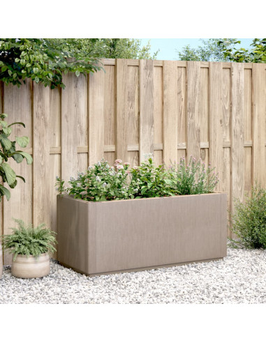 Fioriera da Giardino Marrone Chiaro 80x36x35 cm in PP