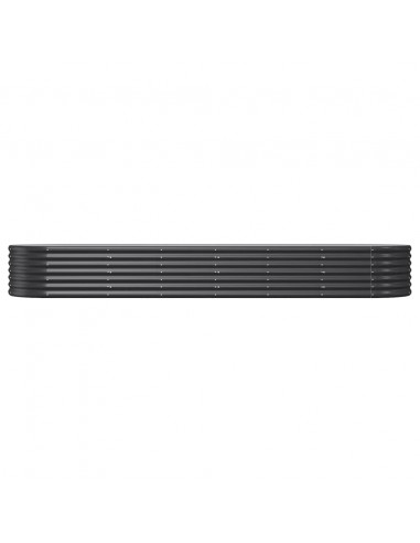 Letto da Giardino in Acciaio a Polvere 296x80x36 cm Antracite