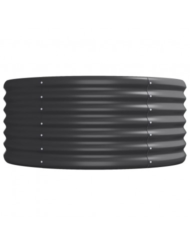 Letto da Giardino in Acciaio a Polvere 296x80x36 cm Antracite