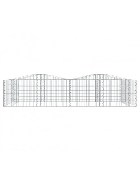 Gabbione ad Arco con Letto Rialzato 200x100x50 cm Ferro Zincato