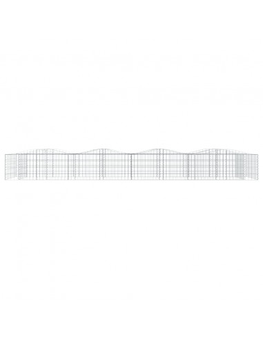 Gabbione ad Arco con Letto Rialzato 600x100x50 cm Ferro Zincato