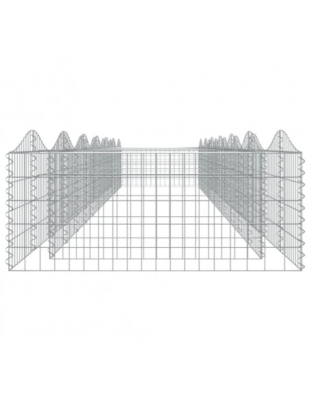 Gabbione ad Arco con Letto Rialzato 600x100x50 cm Ferro Zincato