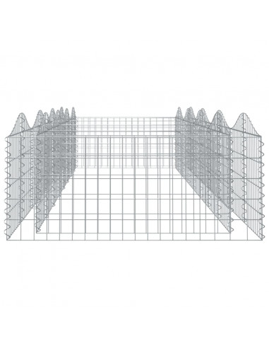 Gabbione ad Arco con Letto Rialzato 400x100x50 cm Ferro Zincato