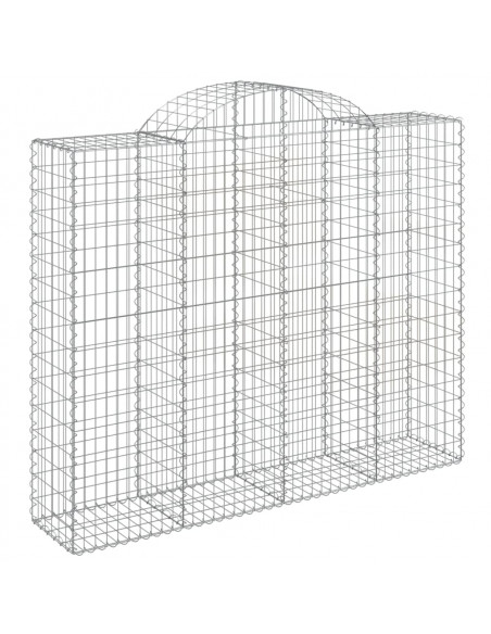 Cesti Gabbioni ad Arco 20 pz 200x50x160/180 cm Ferro Zincato