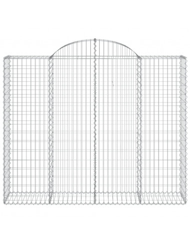 Cesti Gabbioni ad Arco 20 pz 200x50x160/180 cm Ferro Zincato