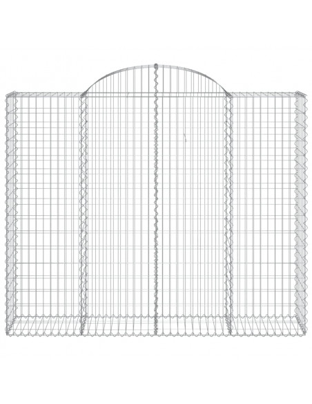 Cesti Gabbioni ad Arco 20 pz 200x50x160/180 cm Ferro Zincato