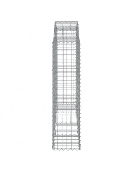 Cesti Gabbioni ad Arco 20 pz 200x50x160/180 cm Ferro Zincato