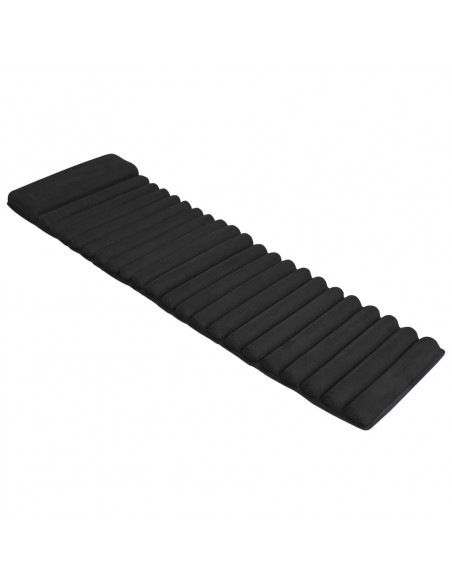 Cuscino per Lettino Prendisole Nero in Pelle Scamosciata