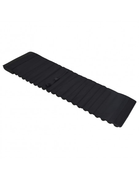 Cuscino per Lettino Prendisole Nero in Pelle Scamosciata