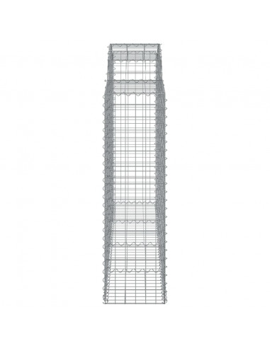 Cesti Gabbioni ad Arco 40 pz 200x50x140/160 cm Ferro Zincato