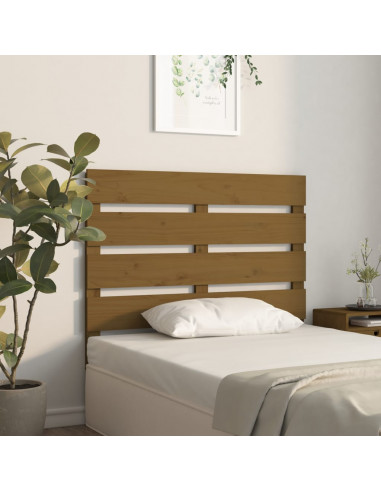 Testiera per Letto Miele 75x3x80 cm in Legno Massello di Pino