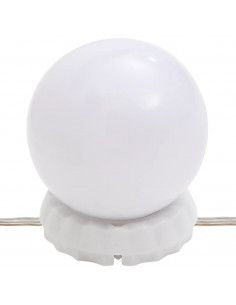 Set Toeletta con LED Bianco in Legno Massello di Pino