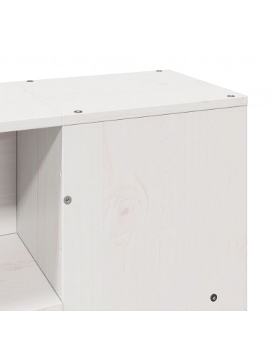 Letto Libreria senza Materasso Bianco 150x200 cm Legno Massello