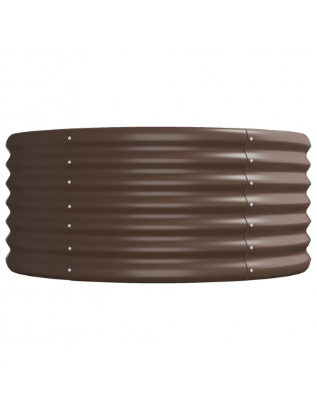 Letto Giardino Acciaio Verniciato a Polvere 224x80x36cm Marrone