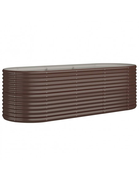 Letto Giardino Acciaio Verniciato a Polvere 224x80x68cm Marrone