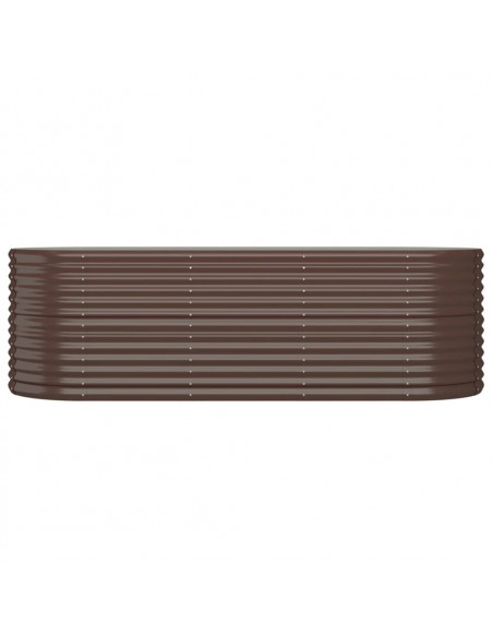 Letto Giardino Acciaio Verniciato a Polvere 224x80x68cm Marrone