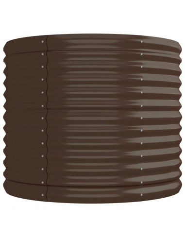 Letto Giardino Acciaio Verniciato a Polvere 224x80x68cm Marrone