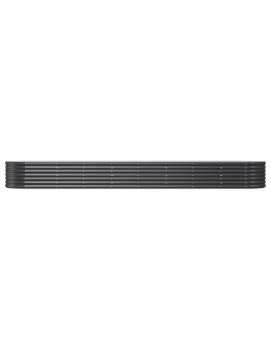 Letto da Giardino in Acciaio a Polvere 368x80x36 cm Antracite