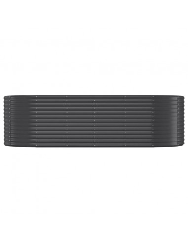 Letto da Giardino in Acciaio a Polvere 249x100x68 cm Antracite