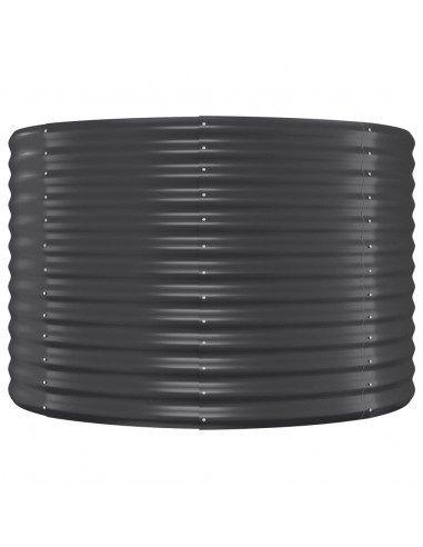 Letto da Giardino in Acciaio a Polvere 249x100x68 cm Antracite