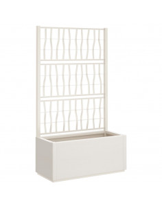 Fioriera da Giardino con Traliccio Bianco 80x36x140 cm PP 2