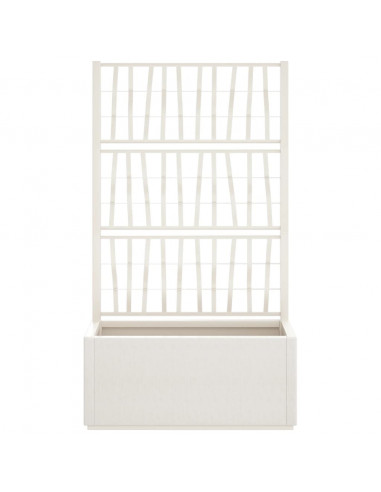 Fioriera da Giardino con Traliccio Bianco 80x36x140 cm PP