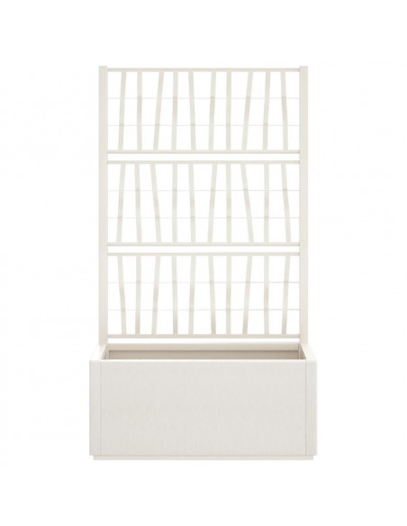 Fioriera da Giardino con Traliccio Bianco 80x36x140 cm PP