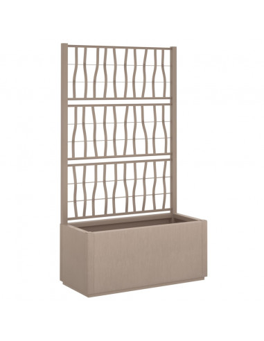 Fioriera Giardino con Traliccio Marrone Chiaro 80x36x140 cm PP