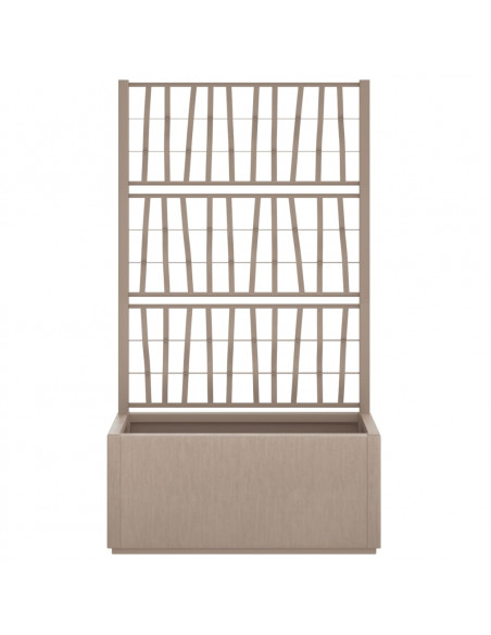 Fioriera Giardino con Traliccio Marrone Chiaro 80x36x140 cm PP