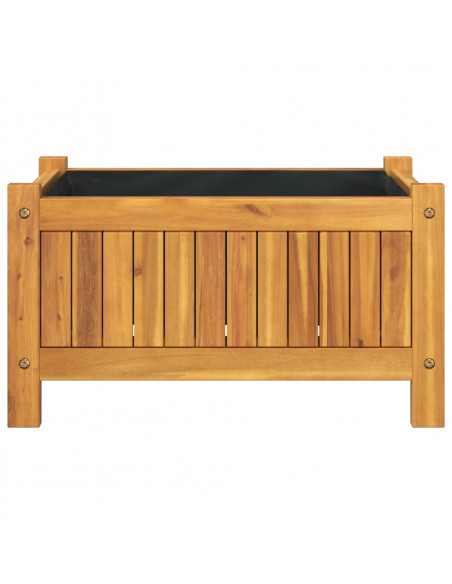 Fioriera Giardino con Rivestimento 54x31x30 cm Massello Acacia