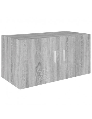 Armadietto da Parete Grigio Sonoma 80x39x40cm Legno Multistrato
