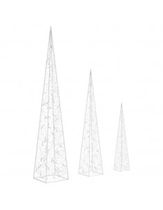 Set Coni Luce LED Acrilico Decorativo Multicolore 60/90/120 cm