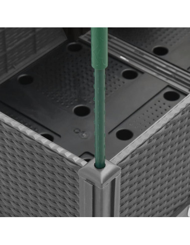 Fioriera Giardino con Traliccio Grigio Chiaro 120x40x142,5cm PP