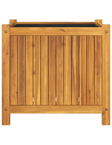 Fioriera Giardino con Rivestimento 54x31x50 cm Massello Acacia